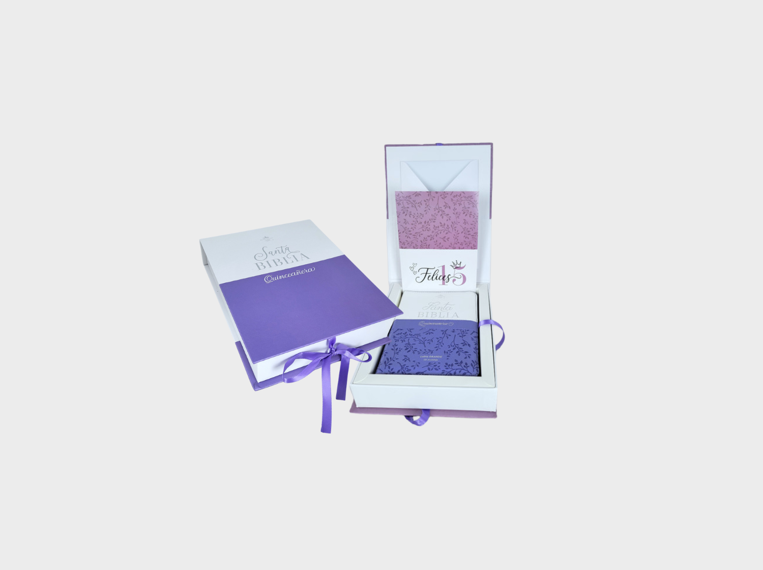 Biblia Quinceañera con Caja de Regalo RV1960 - Distribuidora Cristiana