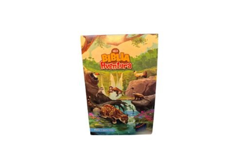 NBLA, Biblia Aventura, Interior a color, piel suave, Azul, con C