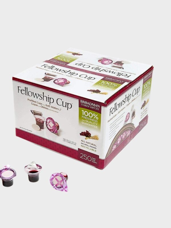 Copa de Santa Cena Prellenada Fellowship Cup con Jugo y Pan, Paquete de 250 Unidades.