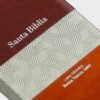 Biblia Reina Valera 1960 Tamaño Manual Tricolor Marrón/Beige/Café | Letra Grande 12 pts