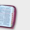 Biblia RVR60 Tamaño Portátil Letra Grande 12 Puntos | Bicolor Coral/Rosa | Con Cierre e Índice