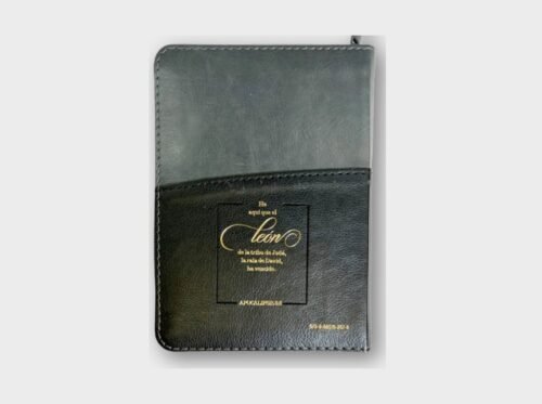 Biblia Reina-Valera 1960 Tamaño Bolsillo – Diseño León Negro y Gris Letra 8 puntos