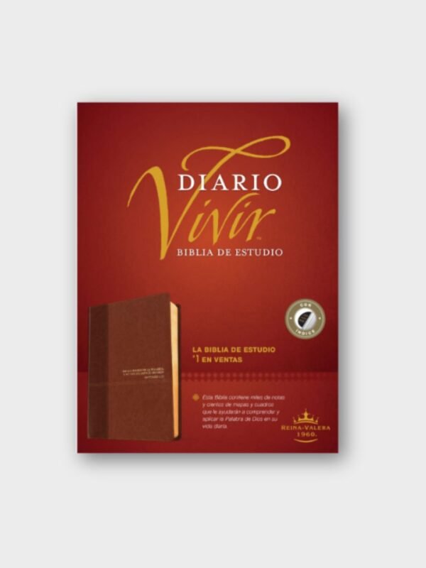 Biblia de Estudio Diario Vivir Reina-Valera 1960 – SentiPiel Café Claro con Índice