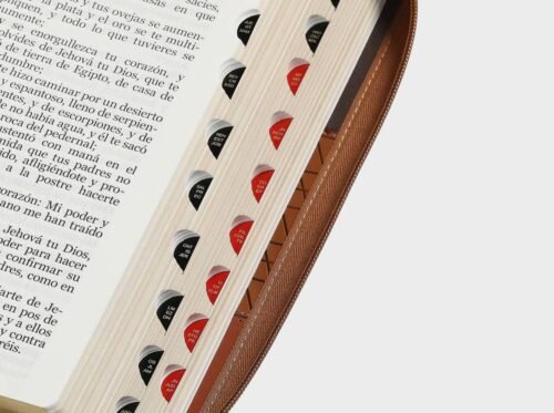 Biblia RVR60 Tricolor Marrón/café oscuro/café claro tamaño Gigante 15 puntos