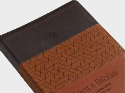 Biblia RVR60 Tricolor Marrón/café oscuro/café claro tamaño Gigante 15 puntos