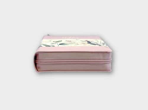 Santa Biblia Reina-Valera 1960 – Letra Gigante 15 pts | Boho Rosa Floral | Con cierre e índice