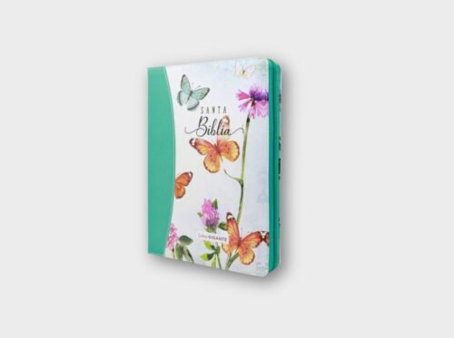 Santa Biblia Reina-Valera 1960 – Letra Gigante 15 pts | Mariposas Turquesa | Con cierre e índice