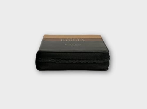 Santa Biblia Reina-Valera 1960 – Letra Gigante 14 pts | Tricolor Beige/Café/Negro | Con cierre y canto dorado