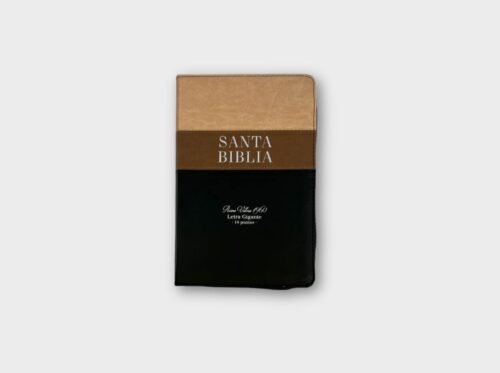 Santa Biblia Reina-Valera 1960 – Letra Gigante 14 pts | Tricolor Beige/Café/Negro | Con cierre y canto dorado