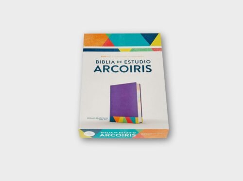 Biblia de Estudio Arcoíris RVR 1960 – Piel Sintética Morado Multicolor con Código de Colores