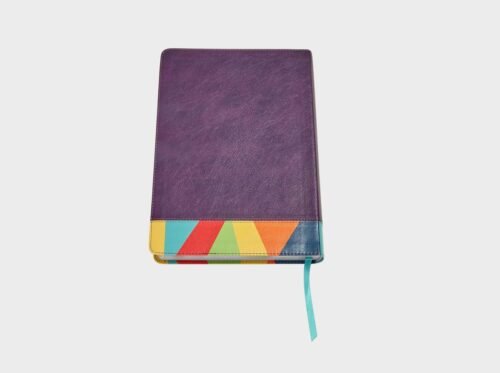 Biblia de Estudio Arcoíris RVR 1960 – Piel Sintética Morado Multicolor con Código de Colores