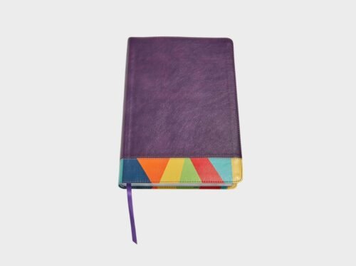 Biblia de Estudio Arcoíris RVR 1960 – Piel Sintética Morado Multicolor con Código de Colores