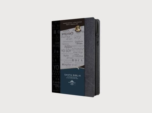 Biblia de una joven conforme al corazón de Dios (50) Biblia RVR 1960 Tamaño Manual Ultrafina con Letra Grande, Índice y Cremallera | Estudio de los Nombres de Dios | Símil Piel Negra