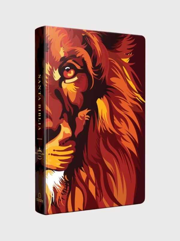 Biblia RVR 1960 Tamaño Manual Ultrafina con Letra Grande | León de Judá Marrón | Tapa Dura con Estudio de los Nombres de Dios