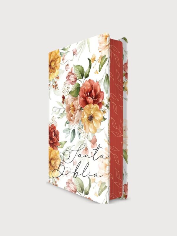 Biblia RVR 1960 Tamaño Manual Ultrafina con Letra Grande | Tapa Dura Floral | Con los nombres de Dios