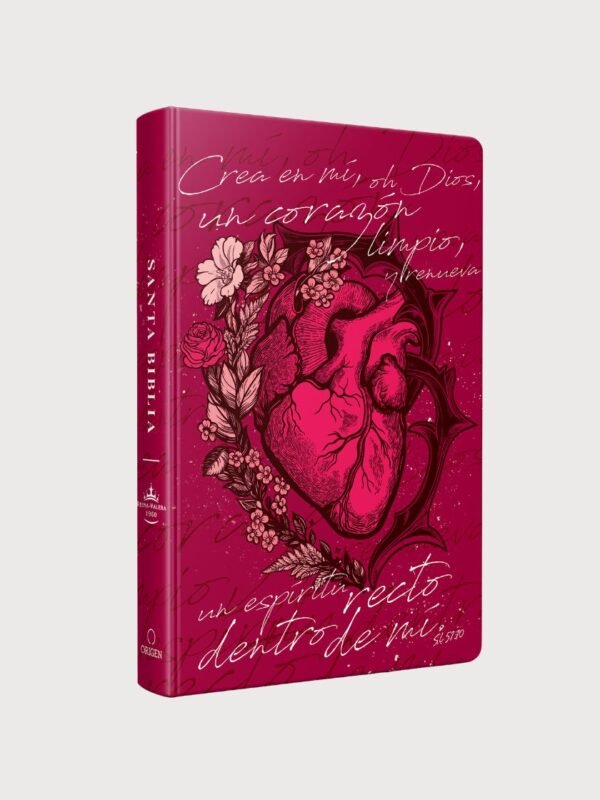 Biblia RVR 1960 Tamaño Manual Ultrafina con Letra Grande | Tapa Dura con Corazón y Versículo | Estudio de los Nombres de Dios