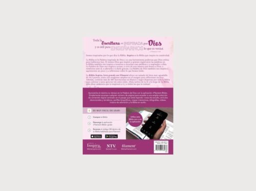 Biblia de una joven conforme al corazón de Dios (86) Biblia Inspira NTV, letra grande con Filament