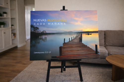 Cuadros Cristianos Grandes 24 x 36 – Nuevas Misericordias Cada Mañana |  Lamentaciones 3:22-23