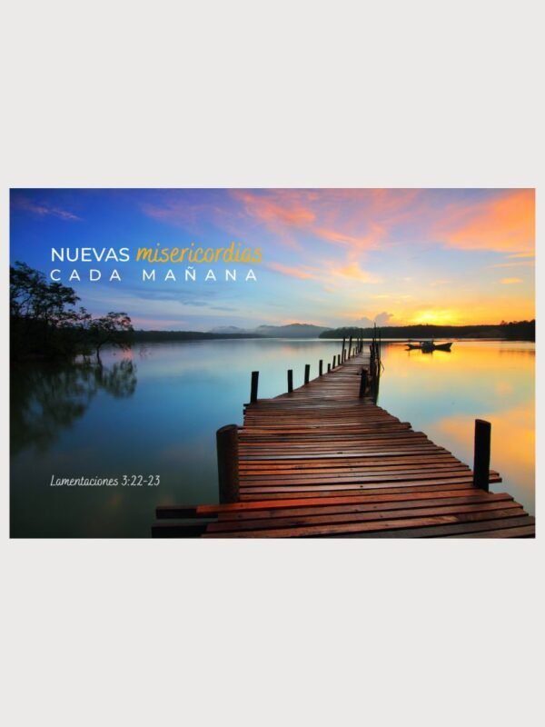 Cuadros Cristianos Grandes 24 x 36 – Nuevas Misericordias Cada Mañana |  Lamentaciones 3:22-23
