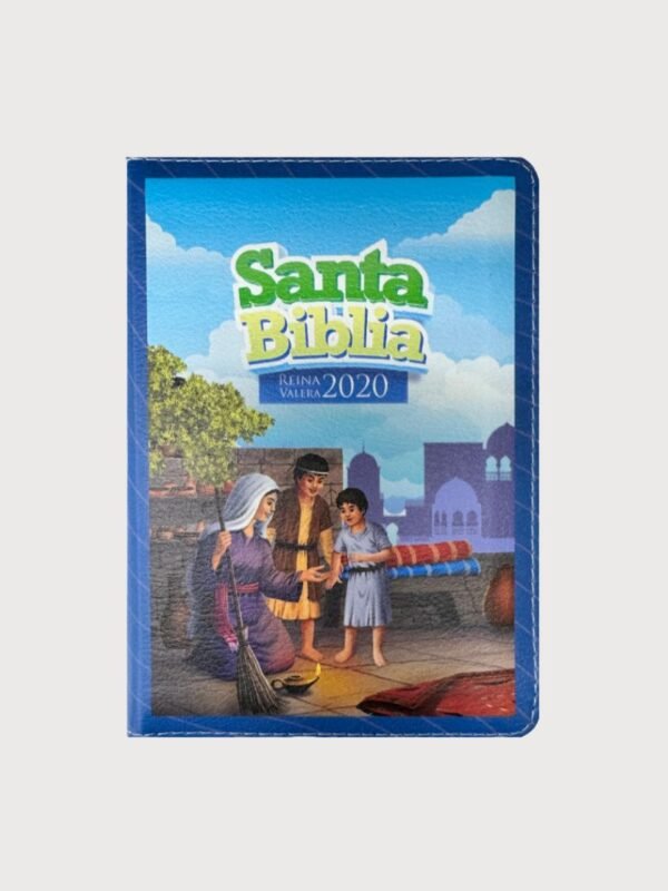 Biblia RVR 2020 Tamaño Bolsillo para Niños Azul | Vinilo con Cierre