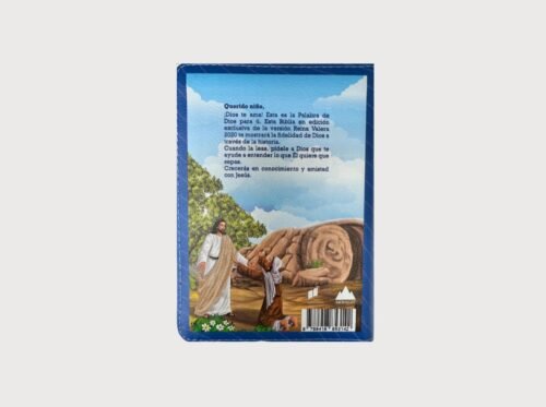 Biblia RVR 2020 Tamaño Bolsillo para Niños Azul | Vinilo con Cierre