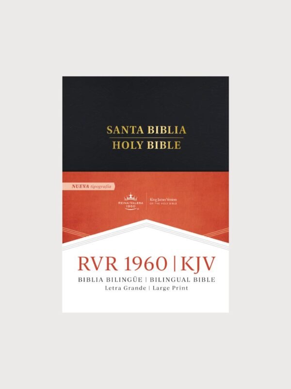 RVR 1960/KJV Biblia bilingüe letra grande, negro imitación piel con índice (Edición 2024)