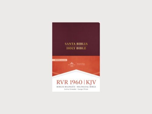 RVR 1960/KJV Biblia bilingüe letra grande, borgoña imitación piel (Edición 2024)