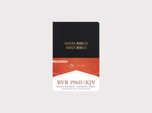 RVR 1960/KJV Biblia bilingüe tamaño personal, negro imitación piel con índice (Edición 2024)