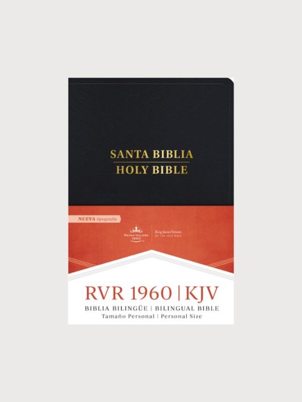 RVR 1960/KJV Biblia bilingüe tamaño personal, negro imitación piel con índice (Edición 2024)