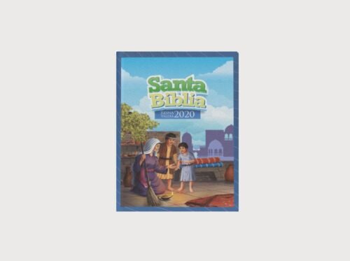 Biblia RVR 2020 Tamaño Bolsillo para Niños | Azul Símil Piel con Cierre – Edición Ilustrada
