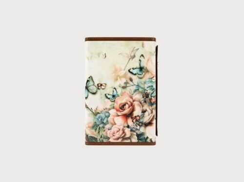Biblia RVR60 Letra Grande Tamaño Manual con Broche y Asa | Floral con Mariposas | Reina Valera 1960 | Imitación Piel