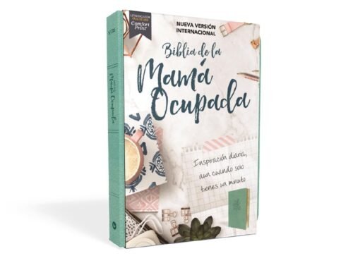 Biblia NVI de la Mamá Ocupada Leathersoft Turquesa | Devocional para Mamás Cristianas | Comfort Print Letra Roja