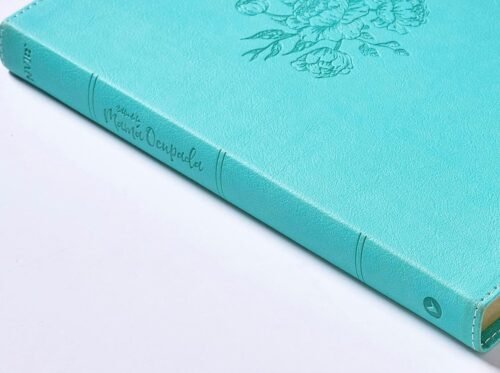 Biblia NVI de la Mamá Ocupada Leathersoft Turquesa | Devocional para Mamás Cristianas | Comfort Print Letra Roja