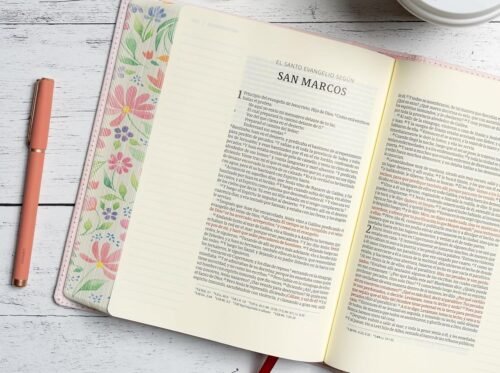 Biblia de Apuntes RVR60 Tamaño Personal Floreada | Reina Valera 1960 | para Notas y Journaling