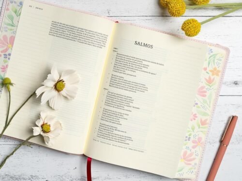 Biblia de Apuntes RVR60 Tamaño Personal Floreada | Reina Valera 1960 | para Notas y Journaling