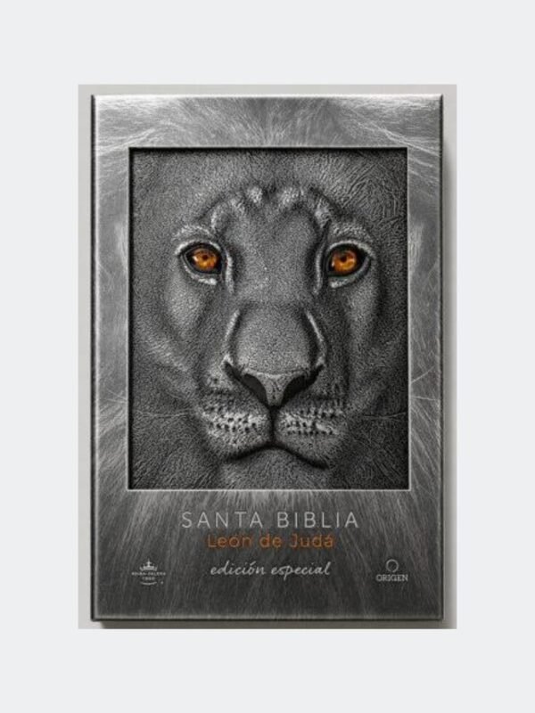 Biblia León de Judá Edición Especial RV1960, tapa dura negro con índice 3D