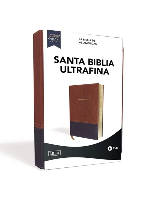 Biblia LBLA Ultrafina Café LeatherSoft | Comfort Print 7.5 | Biblia de las Américas
