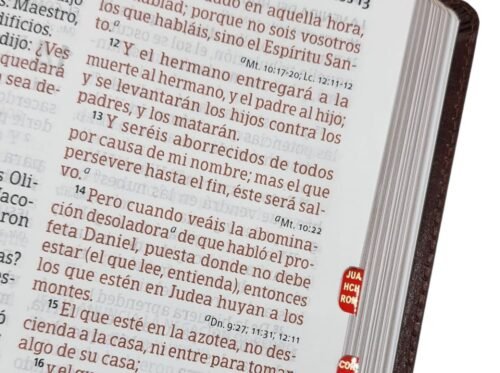 Biblia RVR60 Letra Súper Gigante Marrón con Índice | Piel Fabricada | Reina Valera 1960