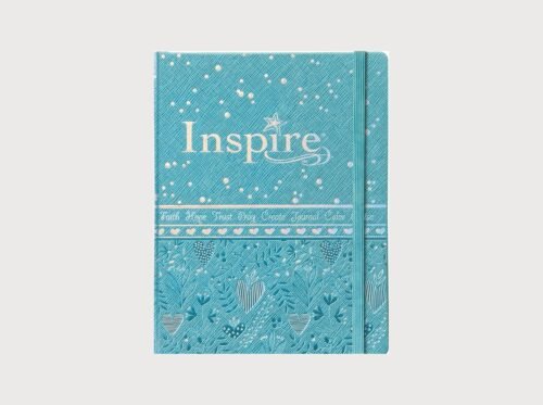 Inspire Bible for Girls NLT Blue | Coloring & Creative Journaling Bible | LeatherLike | Tyndale