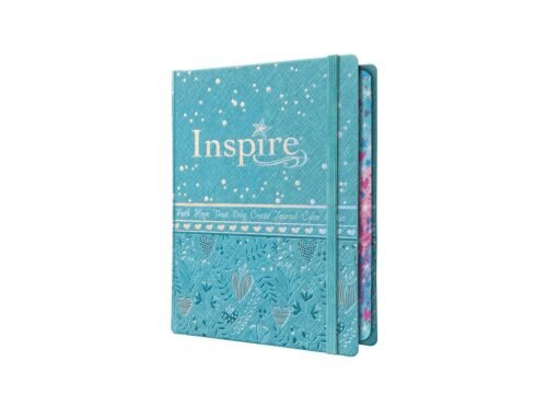 Inspire Bible for Girls NLT Blue | Coloring & Creative Journaling Bible | LeatherLike | Tyndale